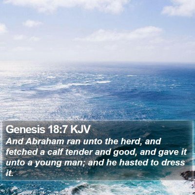 Genesis 18:7 KJV Bible Verse Image
