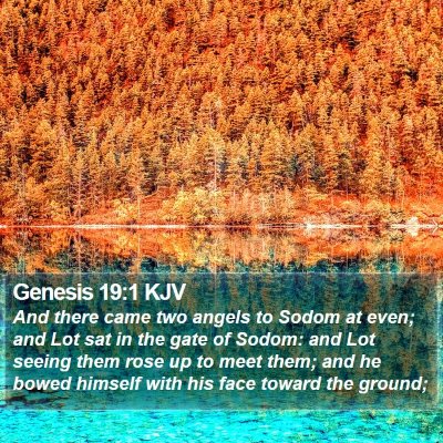 Genesis 19:1 KJV Bible Verse Image