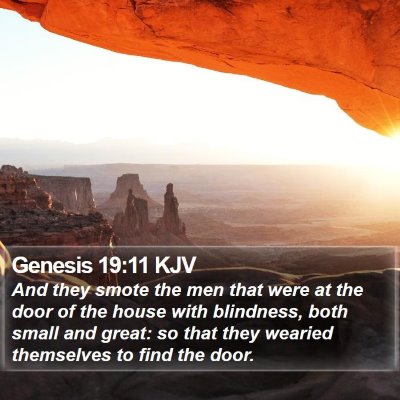 Genesis 19:11 KJV Bible Verse Image