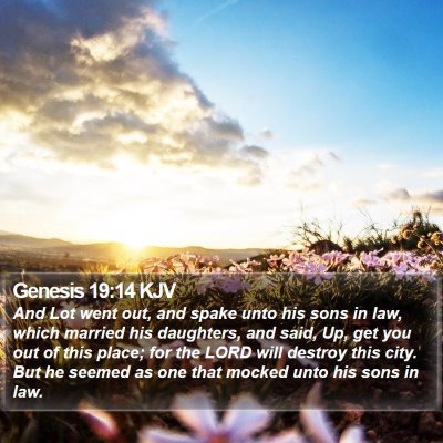 Genesis 19:14 KJV Bible Verse Image