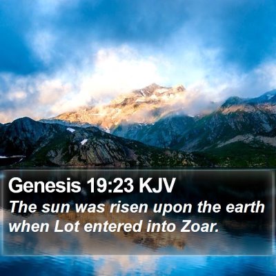Genesis 19:23 KJV Bible Verse Image