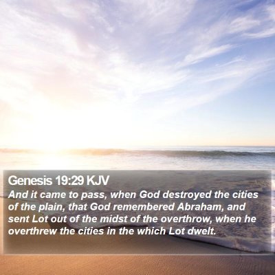 Genesis 19:29 KJV Bible Verse Image