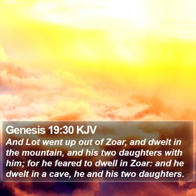 Genesis 19:30 KJV Bible Verse Image