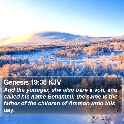 Genesis 19:38 KJV Bible Verse Image