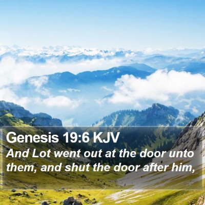 Genesis 19:6 KJV Bible Verse Image
