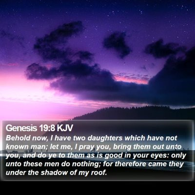 Genesis 19:8 KJV Bible Verse Image