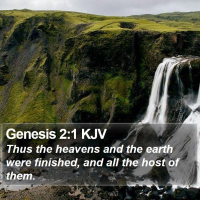 Genesis 2:1 KJV Bible Verse Image