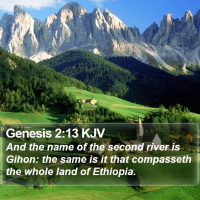 Genesis 2:13 KJV Bible Verse Image