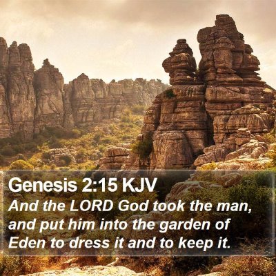 Genesis 2:15 KJV Bible Verse Image