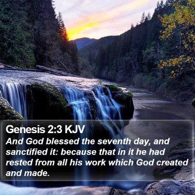 Genesis 2:3 KJV Bible Verse Image