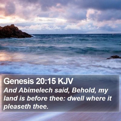 Genesis 20:15 KJV Bible Verse Image
