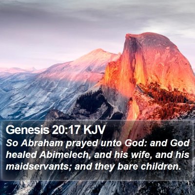 Genesis 20:17 KJV Bible Verse Image