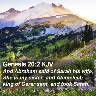 Genesis 20:2 KJV Bible Verse Image