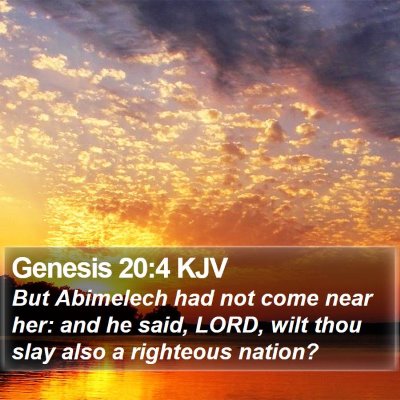 Genesis 20:4 KJV Bible Verse Image