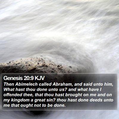 Genesis 20:9 KJV Bible Verse Image