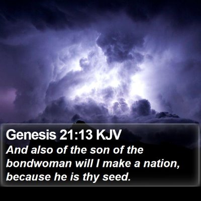 Genesis 21:13 KJV Bible Verse Image