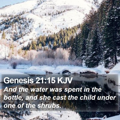 Genesis 21:15 KJV Bible Verse Image