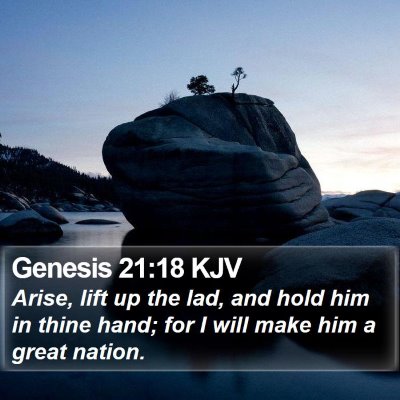 Genesis 21:18 KJV Bible Verse Image