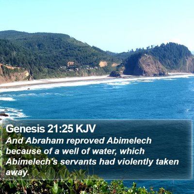 Genesis 21:25 KJV Bible Verse Image