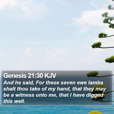 Genesis 21:30 KJV Bible Verse Image