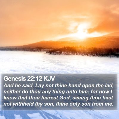 Genesis 22:12 KJV Bible Verse Image