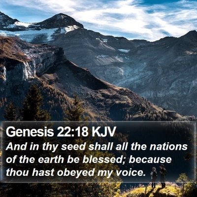 Genesis 22:18 KJV Bible Verse Image