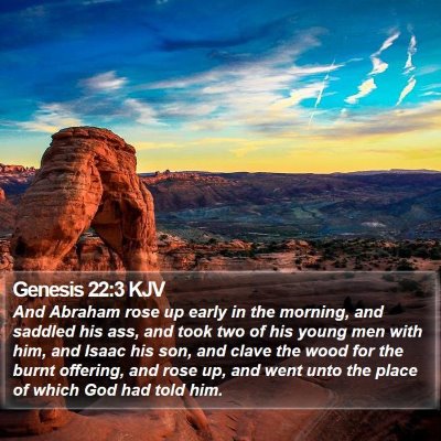 Genesis 22:3 KJV Bible Verse Image