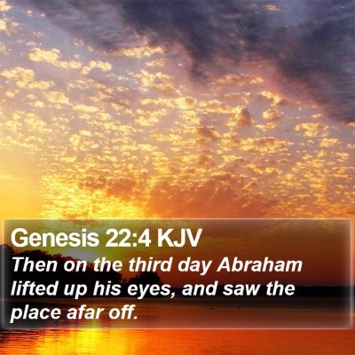 Genesis 22:4 KJV Bible Verse Image