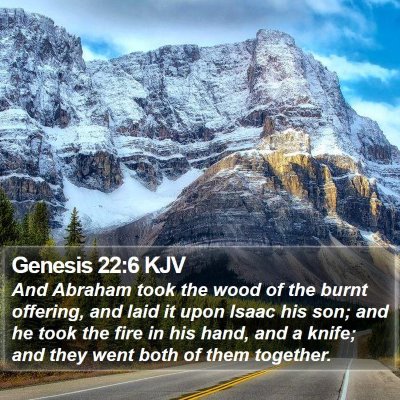 Genesis 22:6 KJV Bible Verse Image