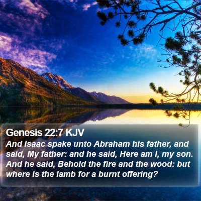 Genesis 22:7 KJV Bible Verse Image