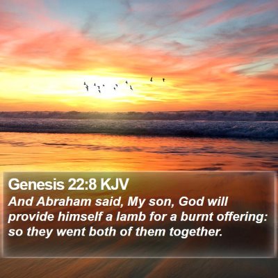 Genesis 22:8 KJV Bible Verse Image
