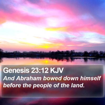 Genesis 23:12 KJV Bible Verse Image