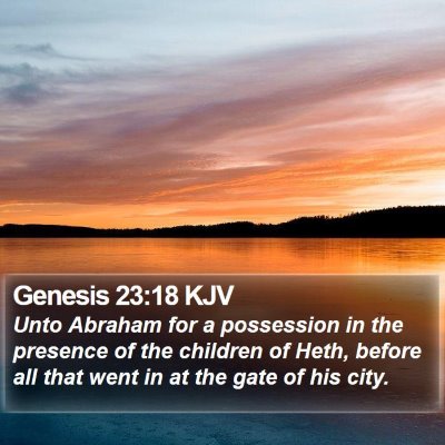 Genesis 23:18 KJV Bible Verse Image