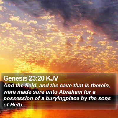 Genesis 23:20 KJV Bible Verse Image