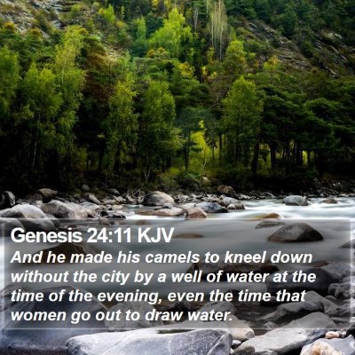 Genesis 24:11 KJV Bible Verse Image