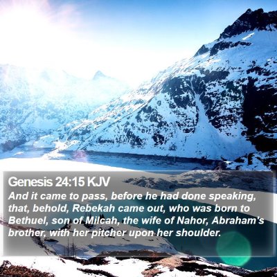 Genesis 24:15 KJV Bible Verse Image