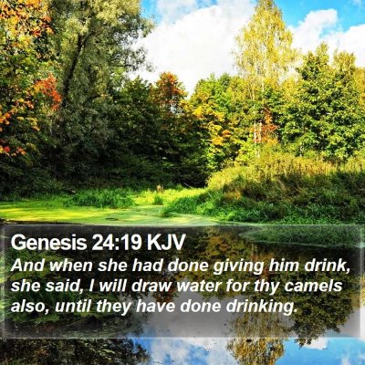 Genesis 24:19 KJV Bible Verse Image