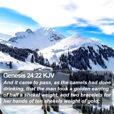 Genesis 24:22 KJV Bible Verse Image