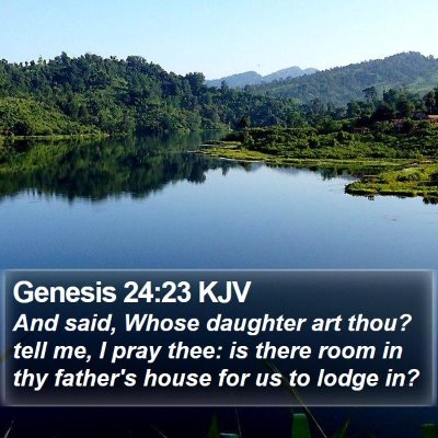 Genesis 24:23 KJV Bible Verse Image