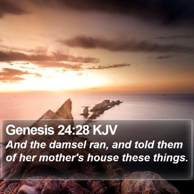 Genesis 24:28 KJV Bible Verse Image