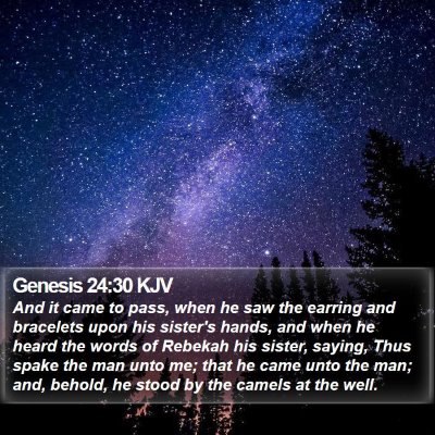 Genesis 24:30 KJV Bible Verse Image