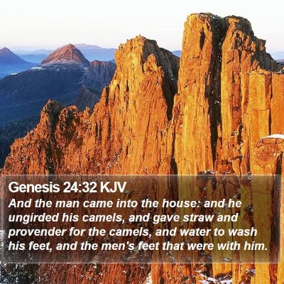 Genesis 24:32 KJV Bible Verse Image