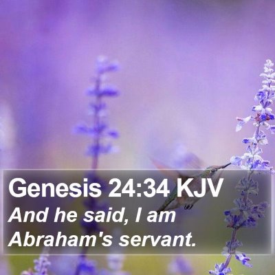Genesis 24:34 KJV Bible Verse Image