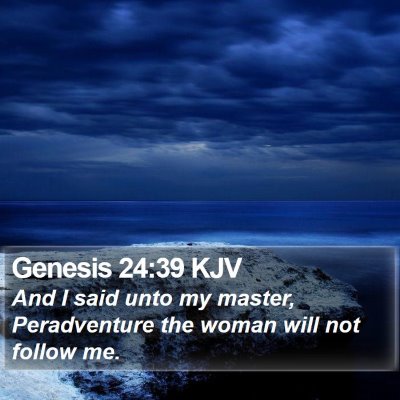 Genesis 24:39 KJV Bible Verse Image