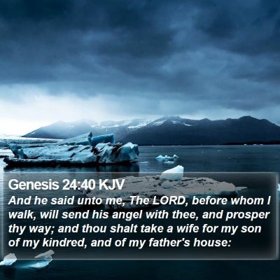 Genesis 24:40 KJV Bible Verse Image