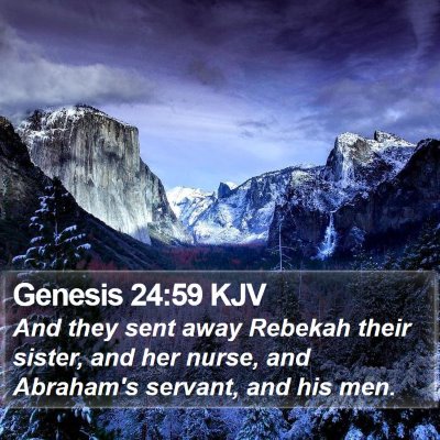 Genesis 24:59 KJV Bible Verse Image