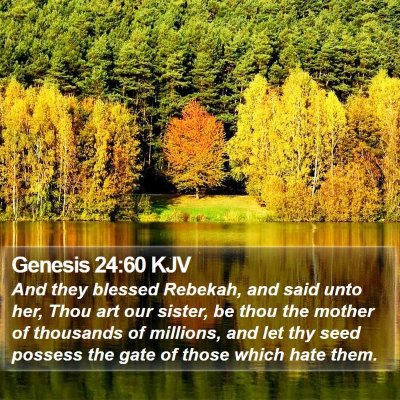 Genesis 24:60 KJV Bible Verse Image