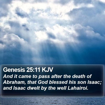 Genesis 25:11 KJV Bible Verse Image