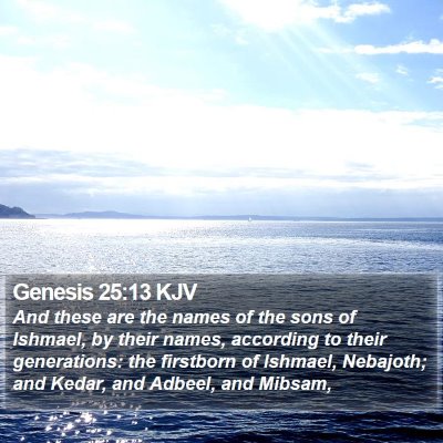 Genesis 25:13 KJV Bible Verse Image