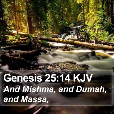 Genesis 25:14 KJV Bible Verse Image